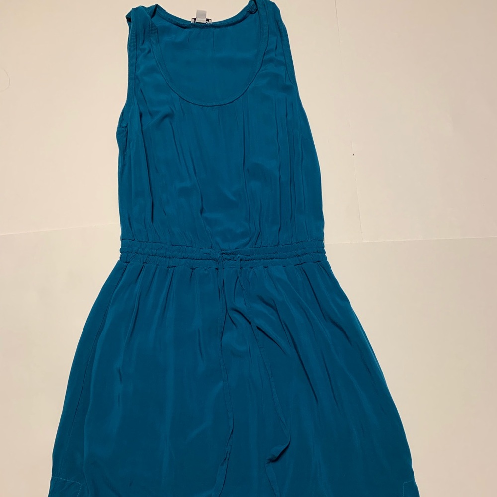 Splendid Teal Sleeveless Drop Waist Dress SzMed